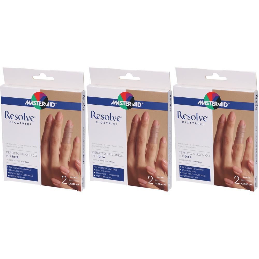 Cerotto Siliconico Dita Master-aid Resolve 2,5x30cm 2 Pezzi