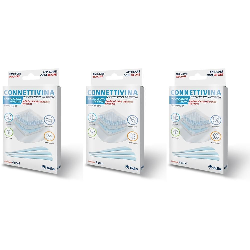 Fidia Connettivina Cerotto Hi Tech Medicazione Adesiva 8x12cm