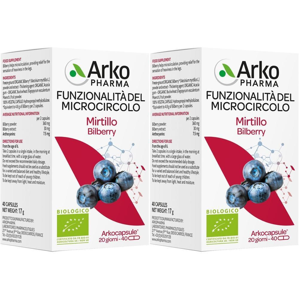 Arkocapsule Funzionalita' Microcircolo Mirtillo 40 Capsule