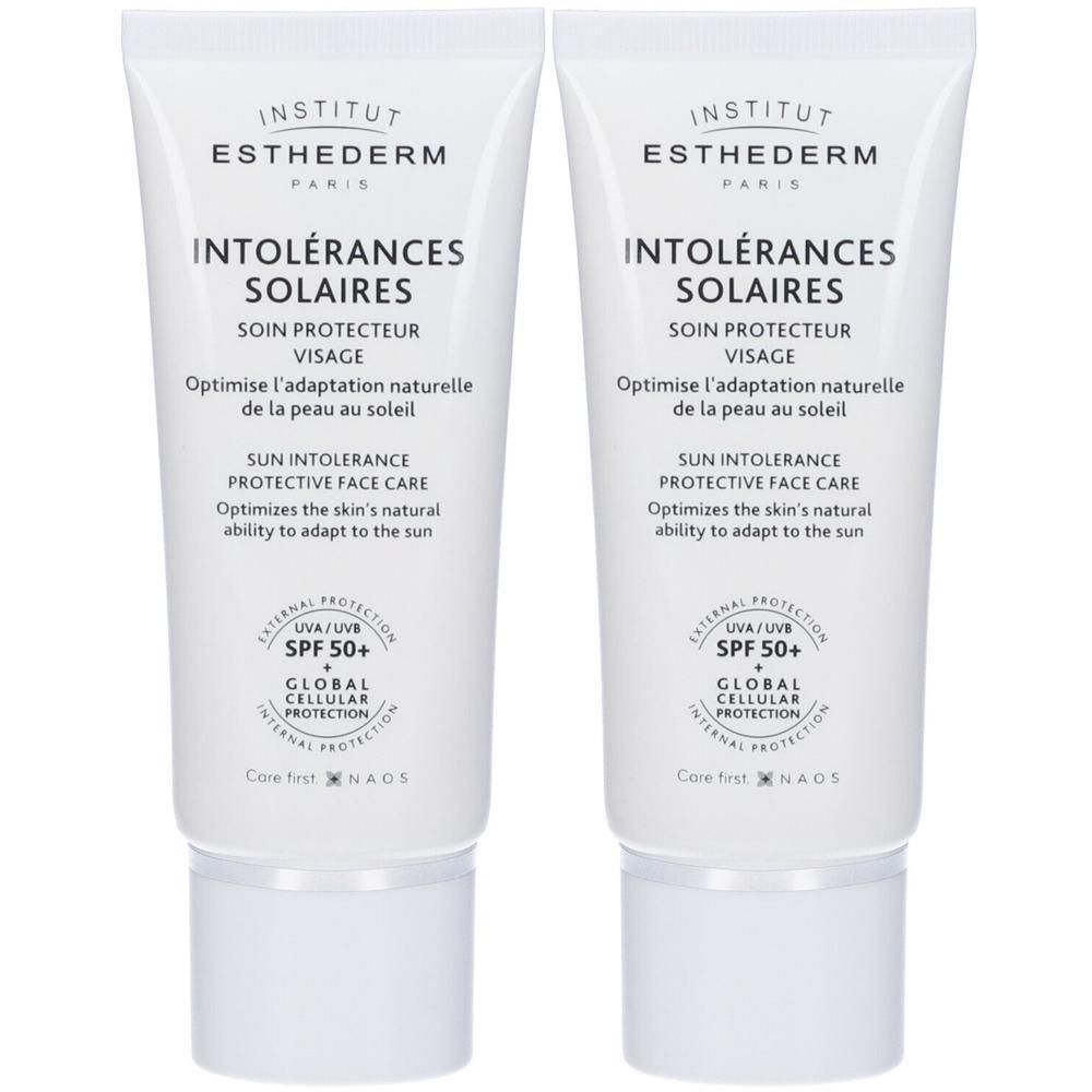Due tubi Institut Esthederm Crema Intolleranze Solari Viso, SPF 50+.
