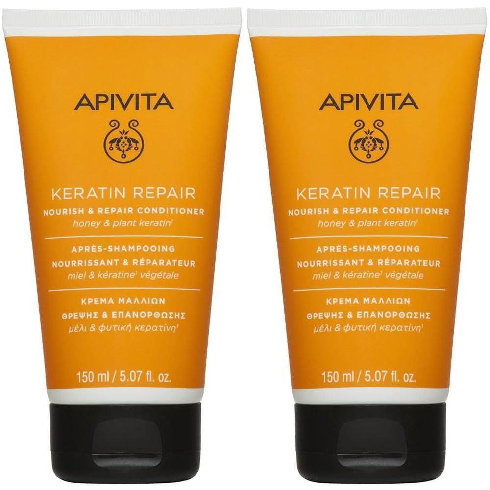 Apivita Keratin Repair Balsamo Nutriente, anti-crespo per capelli secchi e danneggiati