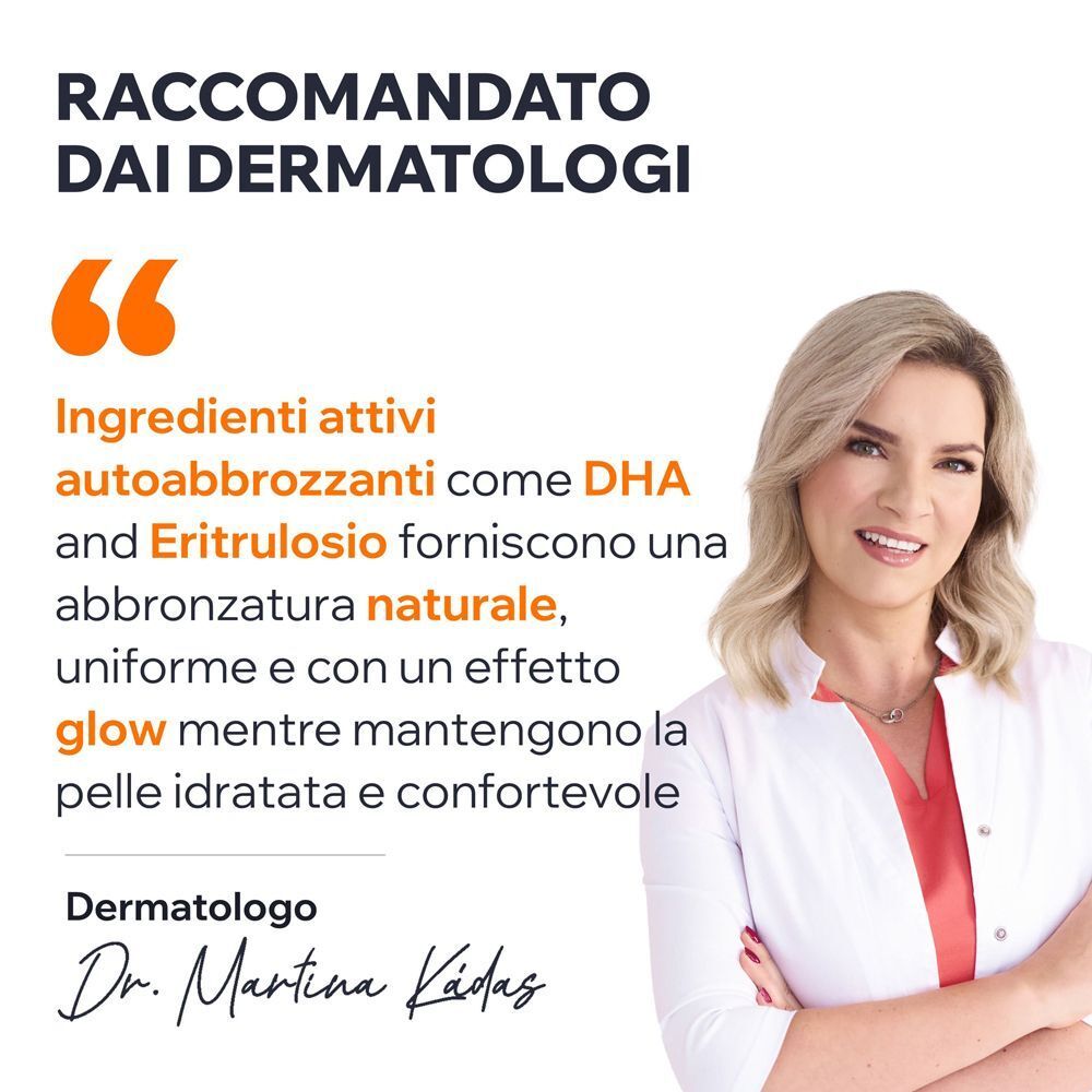 Dermatologa raccomanda Uriage Bariésun per un'abbronzatura naturale, uniforme e idratante.