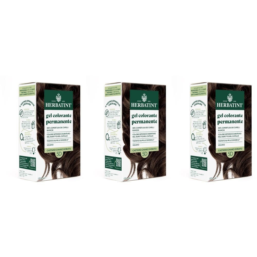Herbatint Gel Colorante Permanente 5D Castano Chiaro Dorato