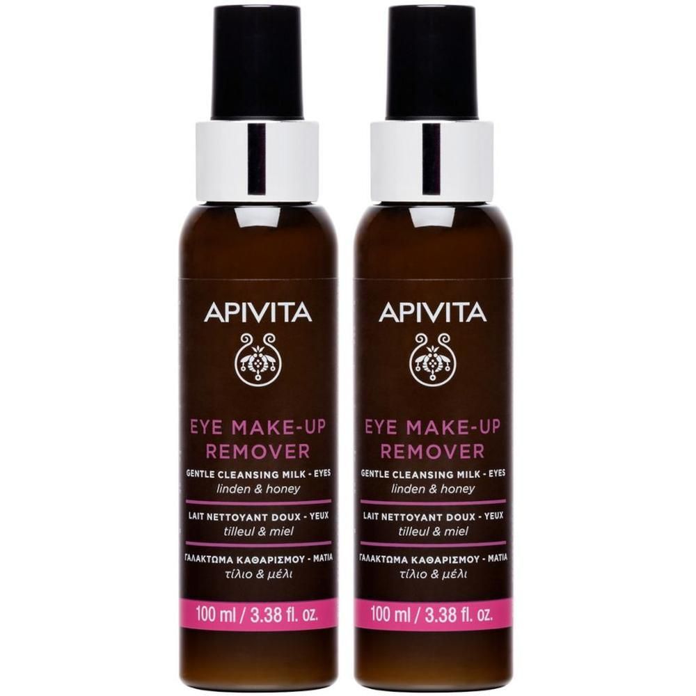 Apivita Latte Detergente Occhi Delicato, Deterge e Rimuove Il Trucco Waterproof, struccante