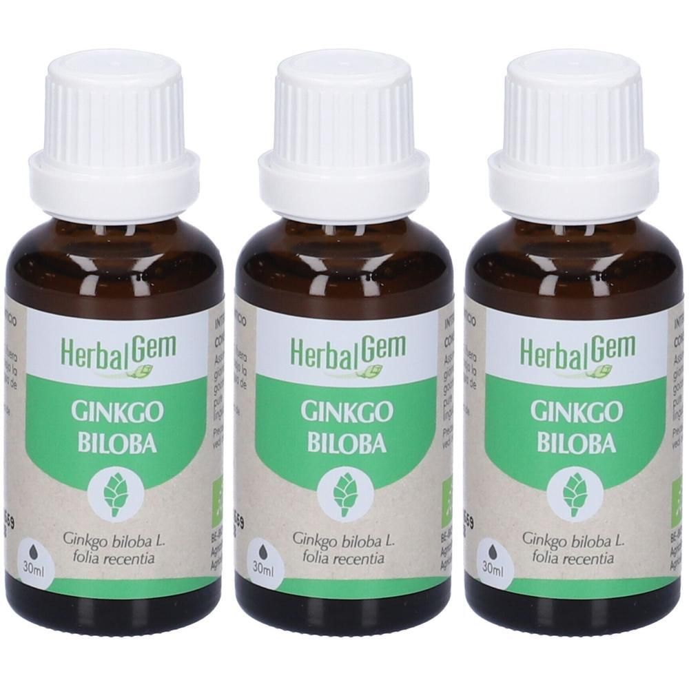 Herbalgem Ginko Biloba Giovani Foglie Concentrato di Gemme Fresche Gocce