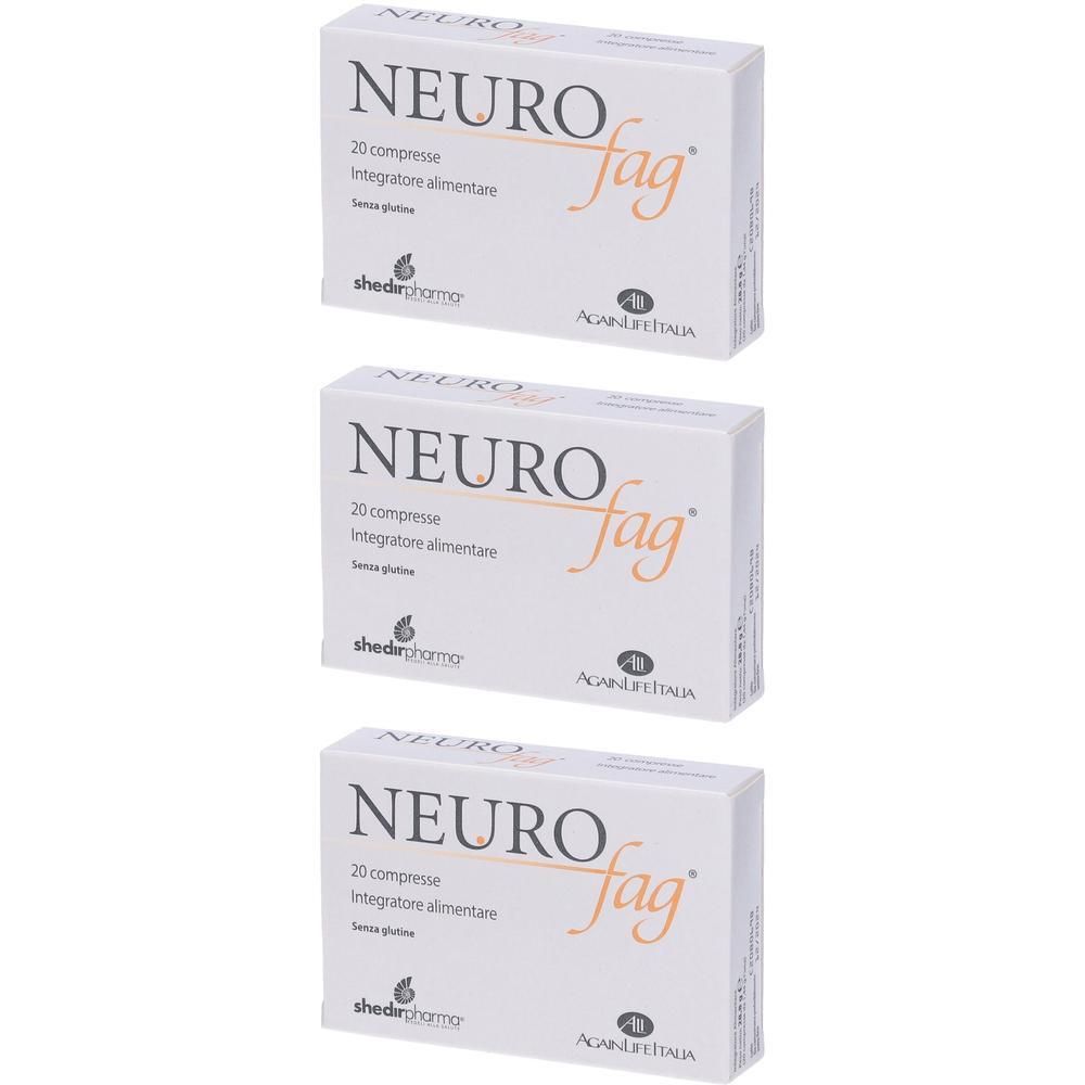Tre scatole di NEUROfag® integratore alimentare, 20 compresse per scatola.