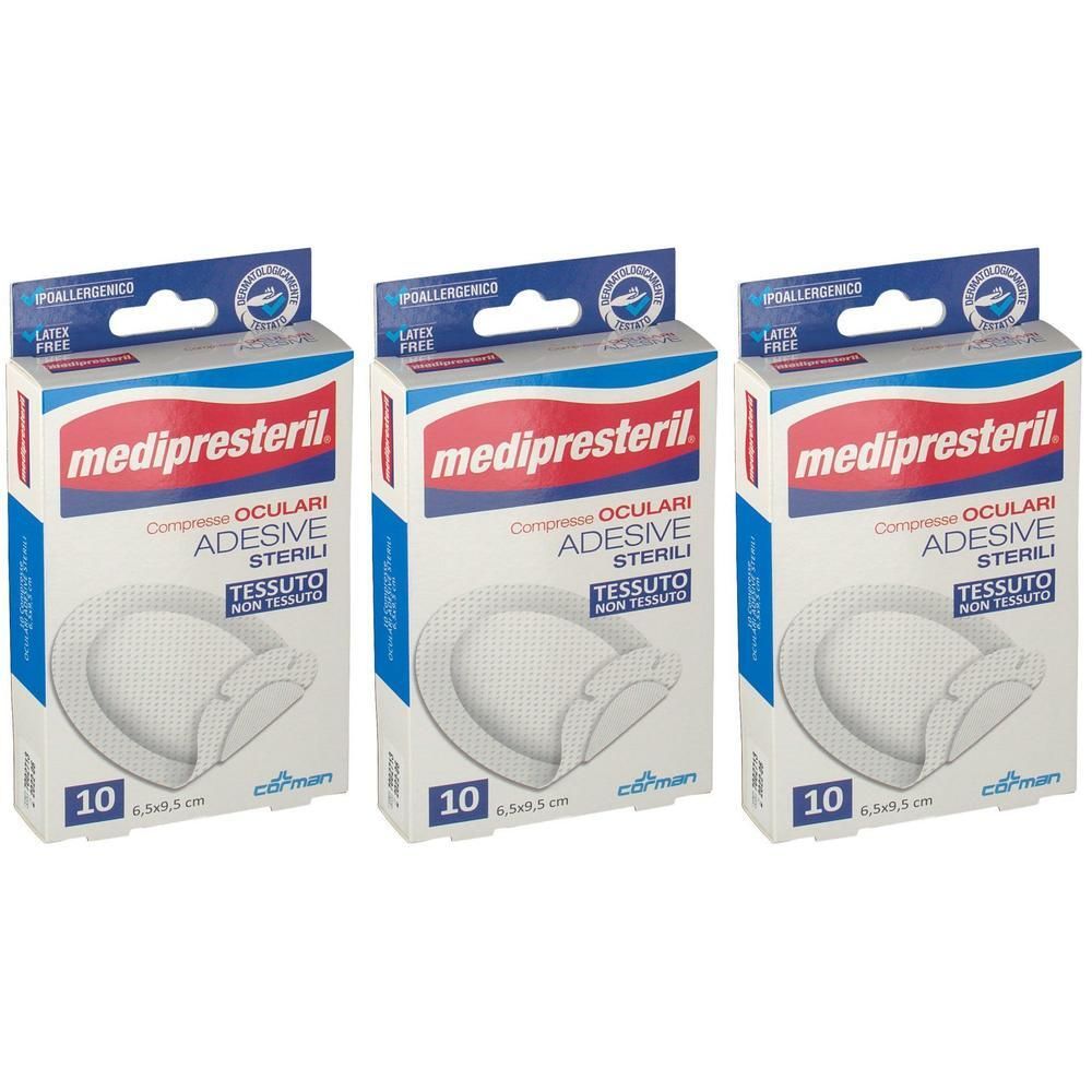 MediPresteril® Compresse Oculari Adesive Sterile 6,5 x 9,5 cm