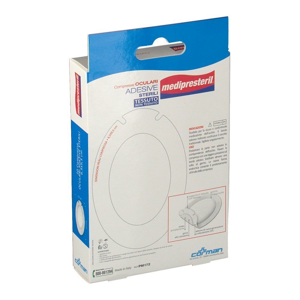 MediPresteril® Compresse Oculari Adesive Sterile 6,5 x 9,5 cm