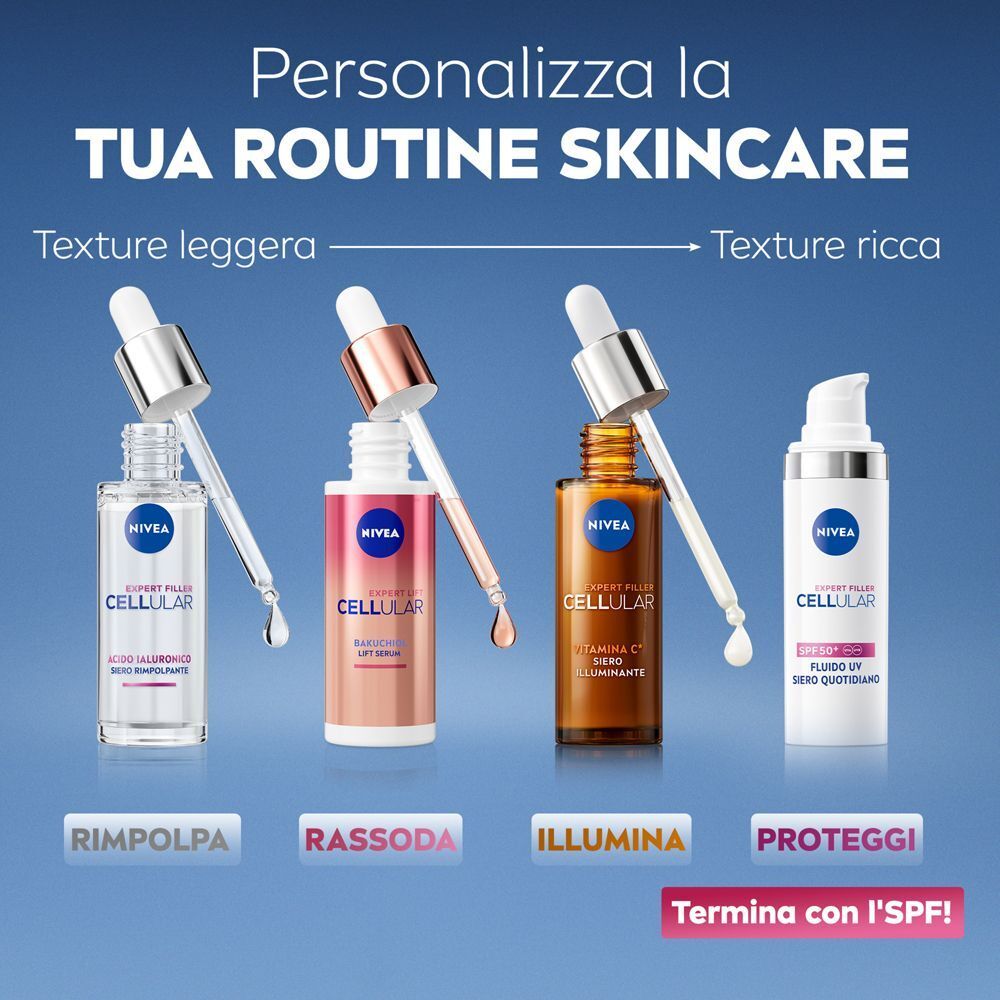 Linea Nivea Cellular Expert Filler: sieri per diverse esigenze della pelle.