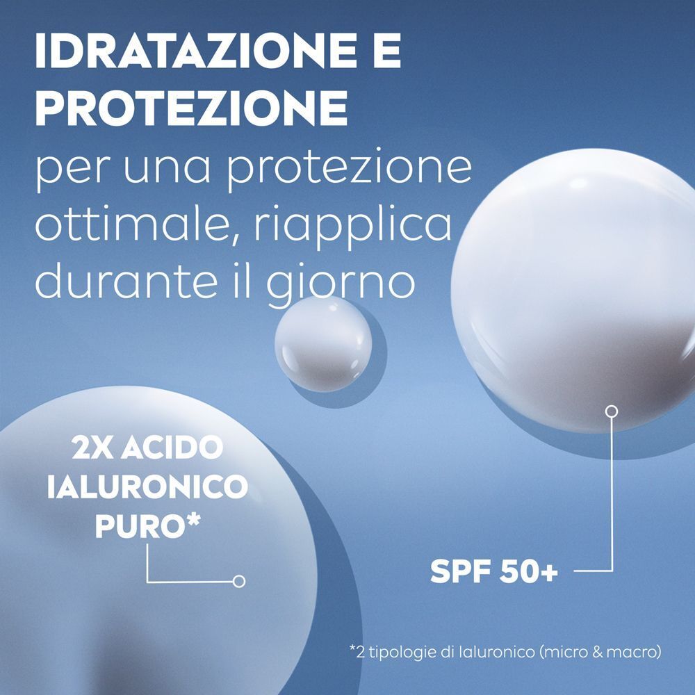Siero Nivea Cellular Expert Filler con SPF 50+. Contiene 2x acido ialuronico puro.