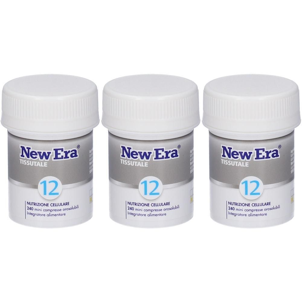 Tre contenitori New Era Tissutale 12, 240 mini compresse.