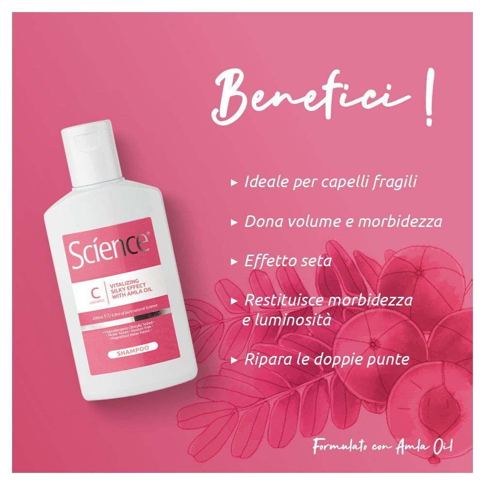 Science Hair Care Shampoo Effetto Seta con Amla Oil 200ml