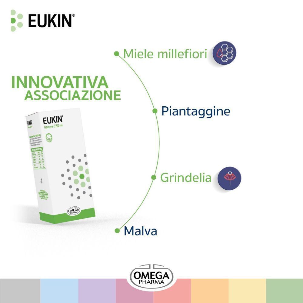 Ingredienti EUKIN®: Miele, Piantaggine, Grindelia, Malva.