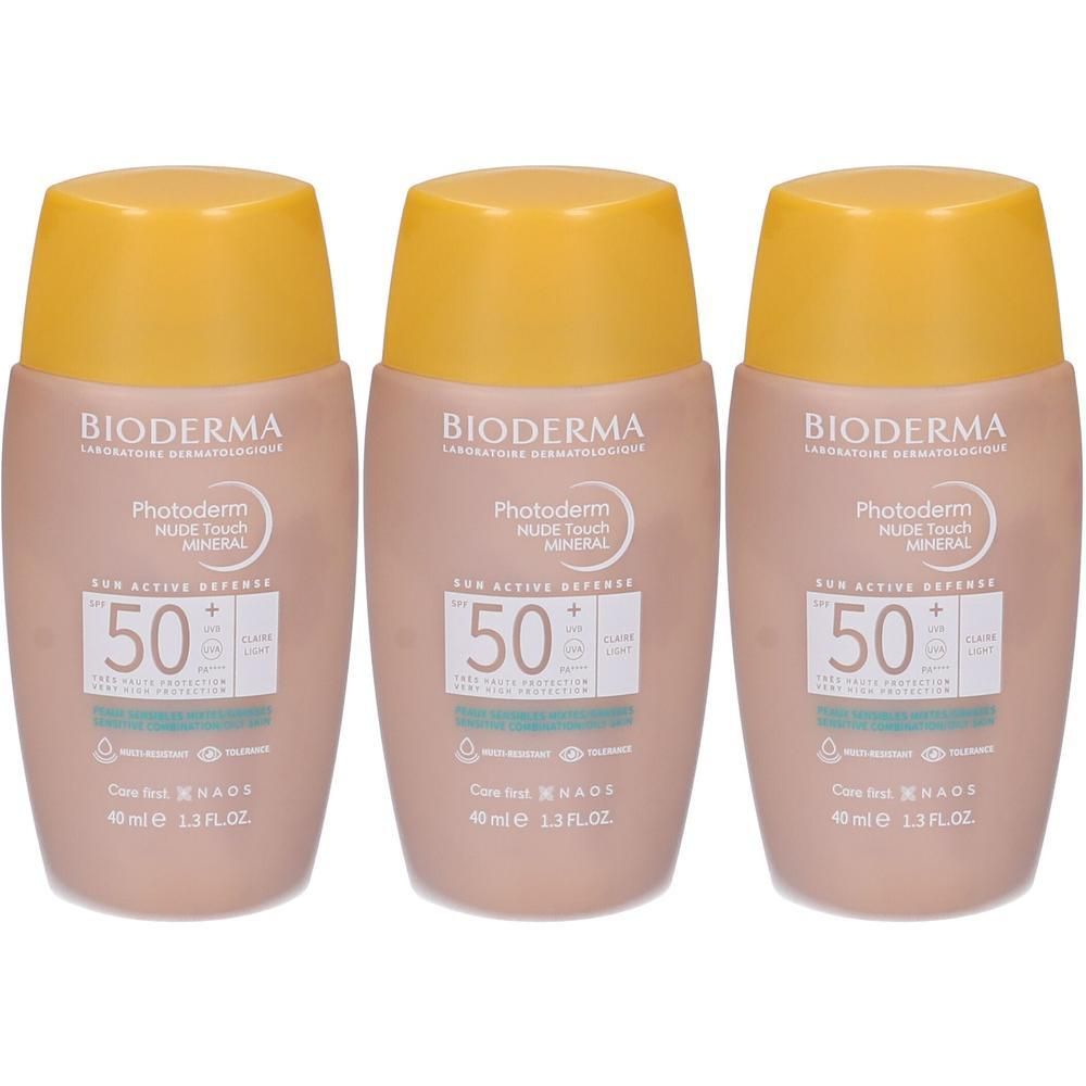 Bioderma Photoderm Nude Touch Mineral Crema Viso SPF50+ Tonalità Chiara
