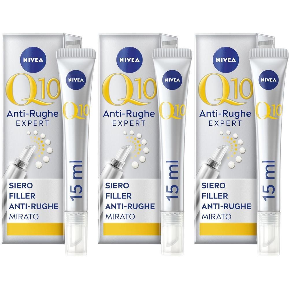 Nivea Q10 Anti-Rughe Expert Siero Filler Anti-rughe Mirato 15 ml, Siero viso antirughe riempitivo