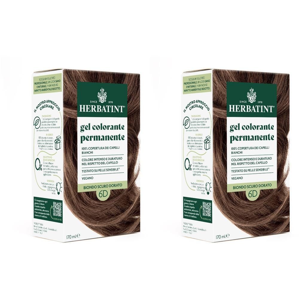 Herbatint Gel Colorante Permanente 6D Biondo Scuro Dorato