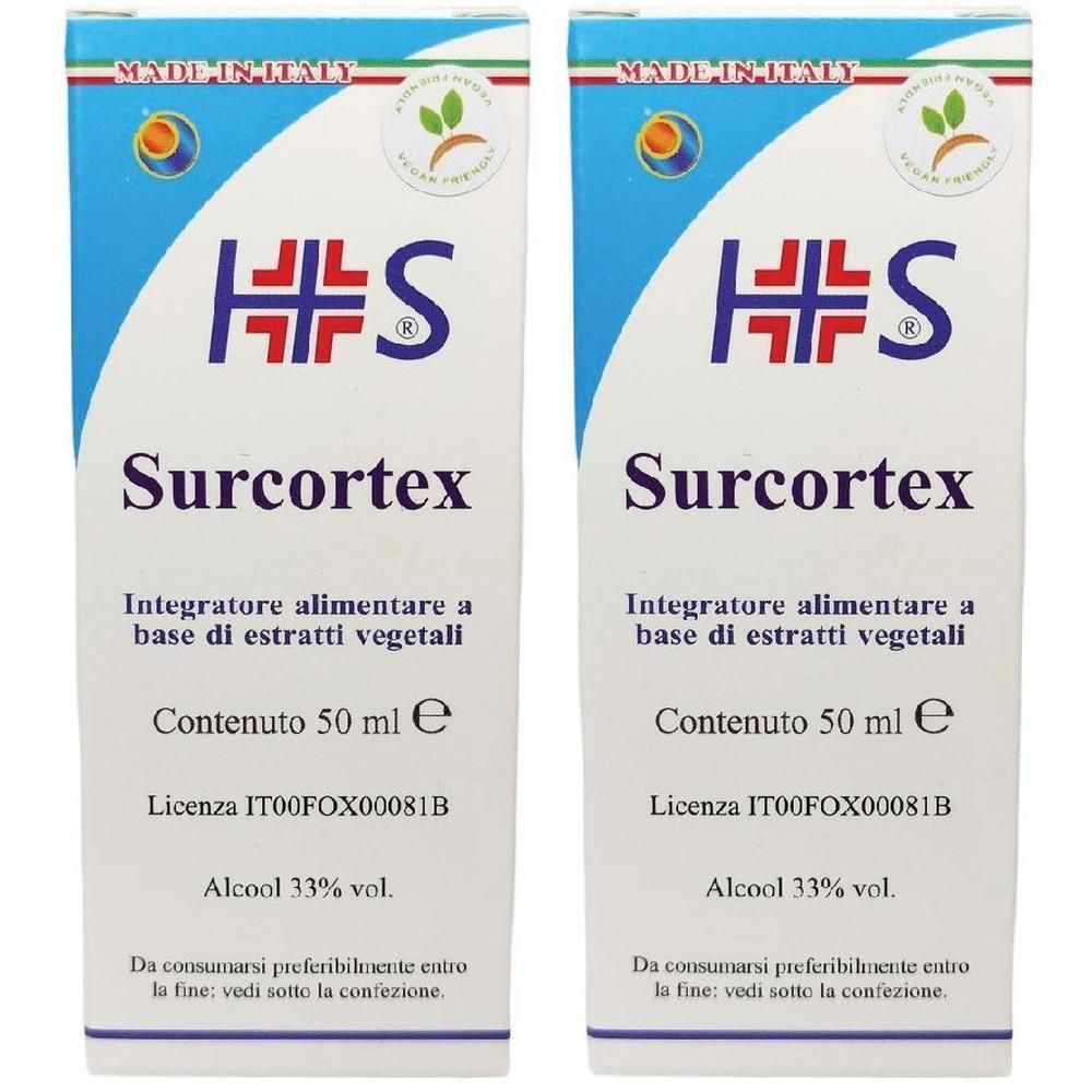 Due confezioni di Surcortex, integratore alimentare a base di estratti vegetali, 50 ml.