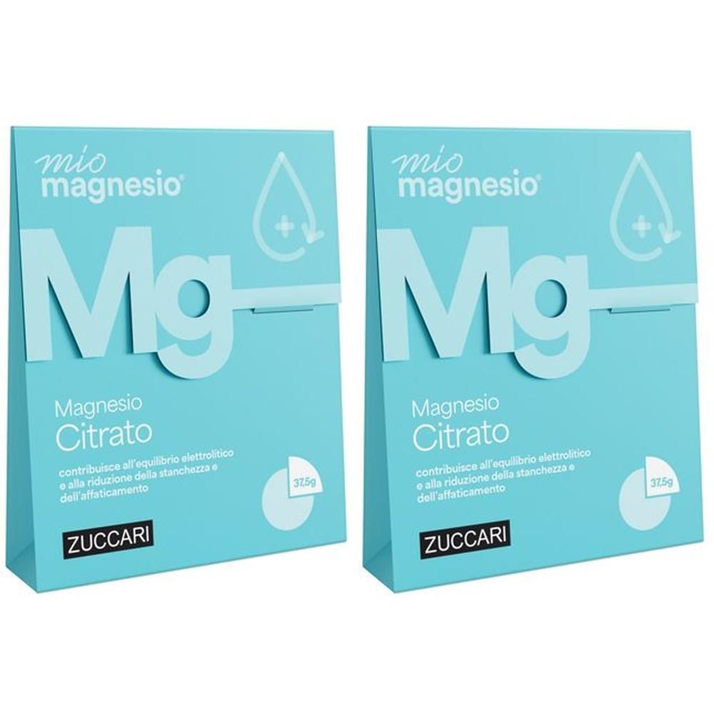Due confezioni di Zuccari Mio Magnesio, Magnesio Citrato, 32,5g.