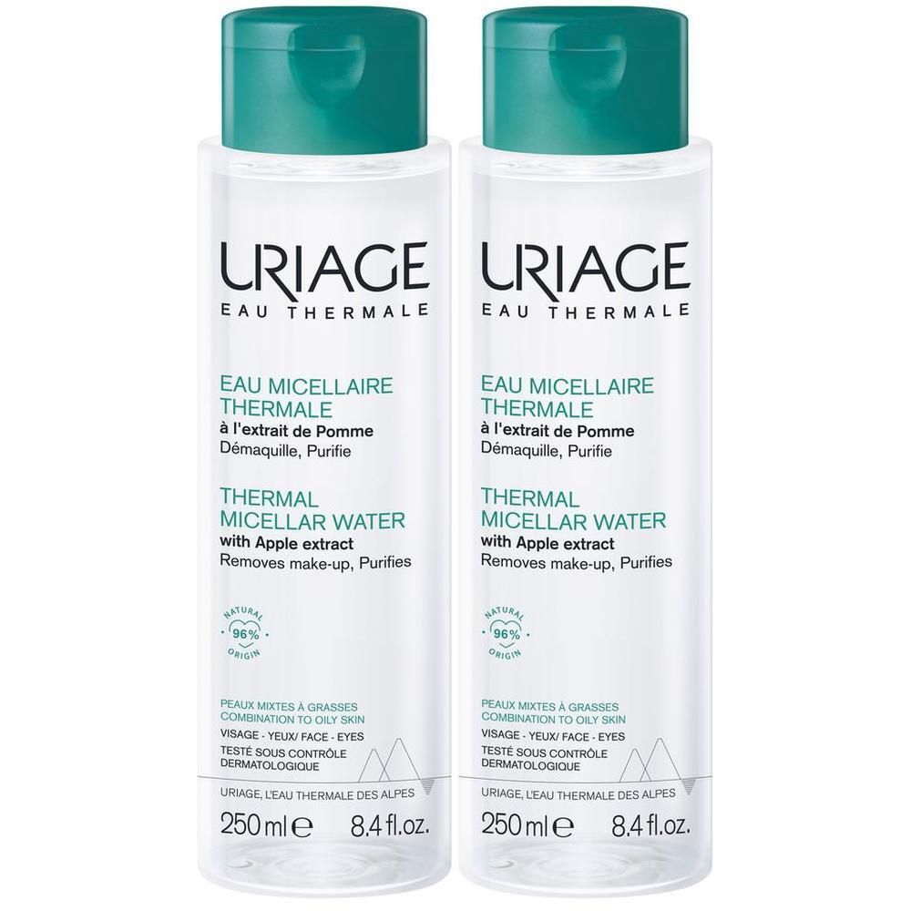 URIAGE Acqua micellare termale pelle mista, grassa, acneica, viso, deterge, strucca e purifica