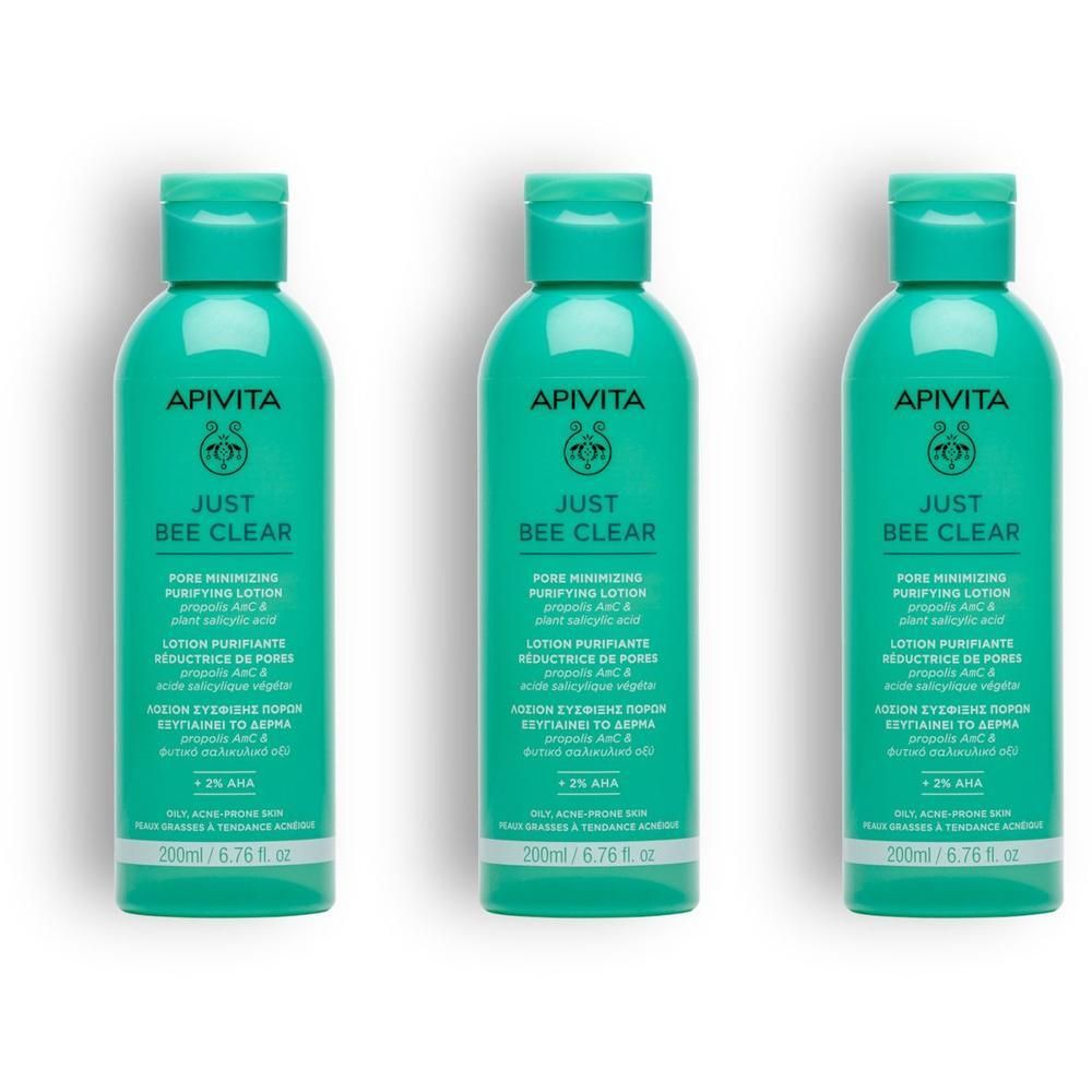Apivita Just Bee Clear Lozione Purificante per pelle grassa, acne, imperfezioni, macchie e brufoli