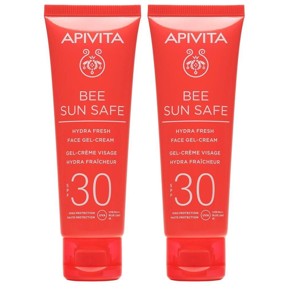Apivita Bee Sun Safe Hydra Fresh Crema solare viso protezione solare SPF30 - texture leggera