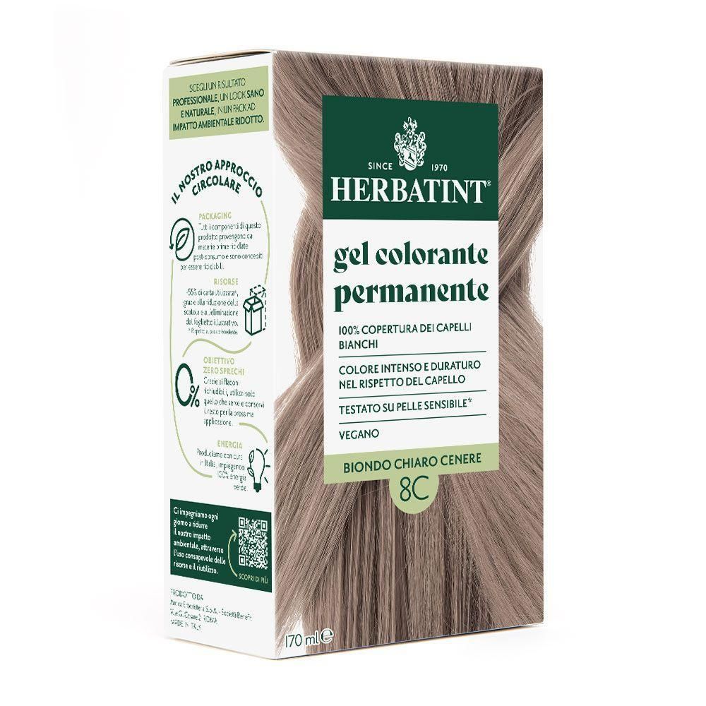 Herbatint Gel Colorante Permanente 8C Biondo Chiaro Cenere