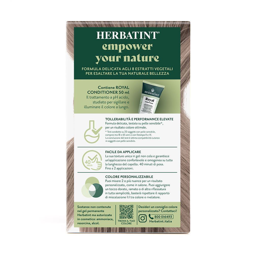 Herbatint Gel Colorante Permanente 8C Biondo Chiaro Cenere