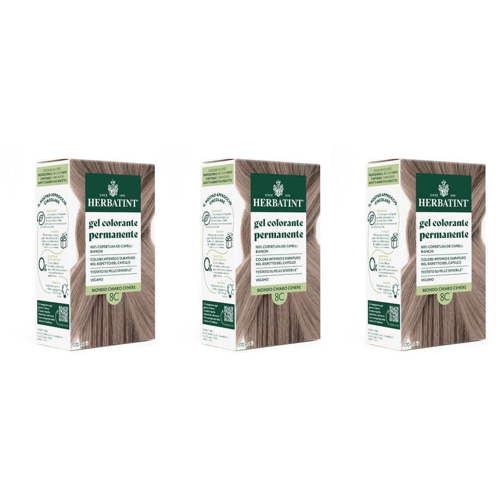 Herbatint Gel Colorante Permanente 8C Biondo Chiaro Cenere
