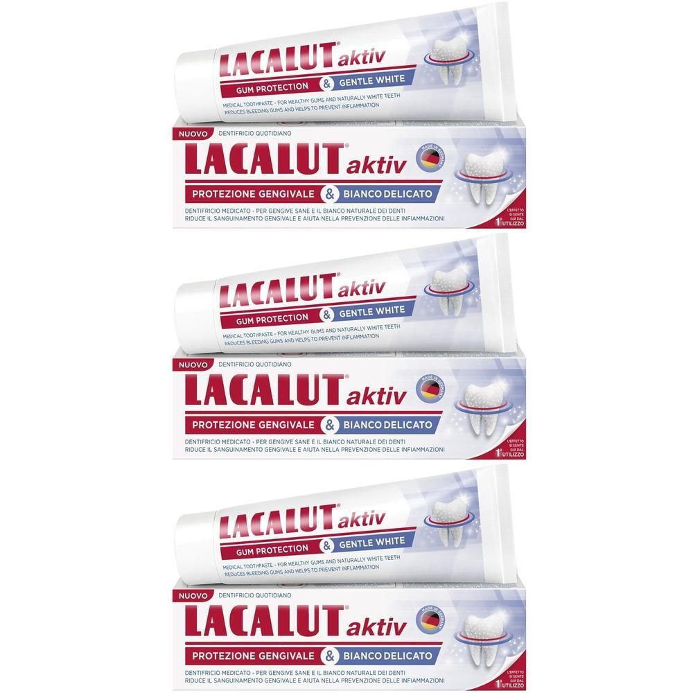 Lacalut Aktiv Dentifricio Protezione Gengivale&Bianco
