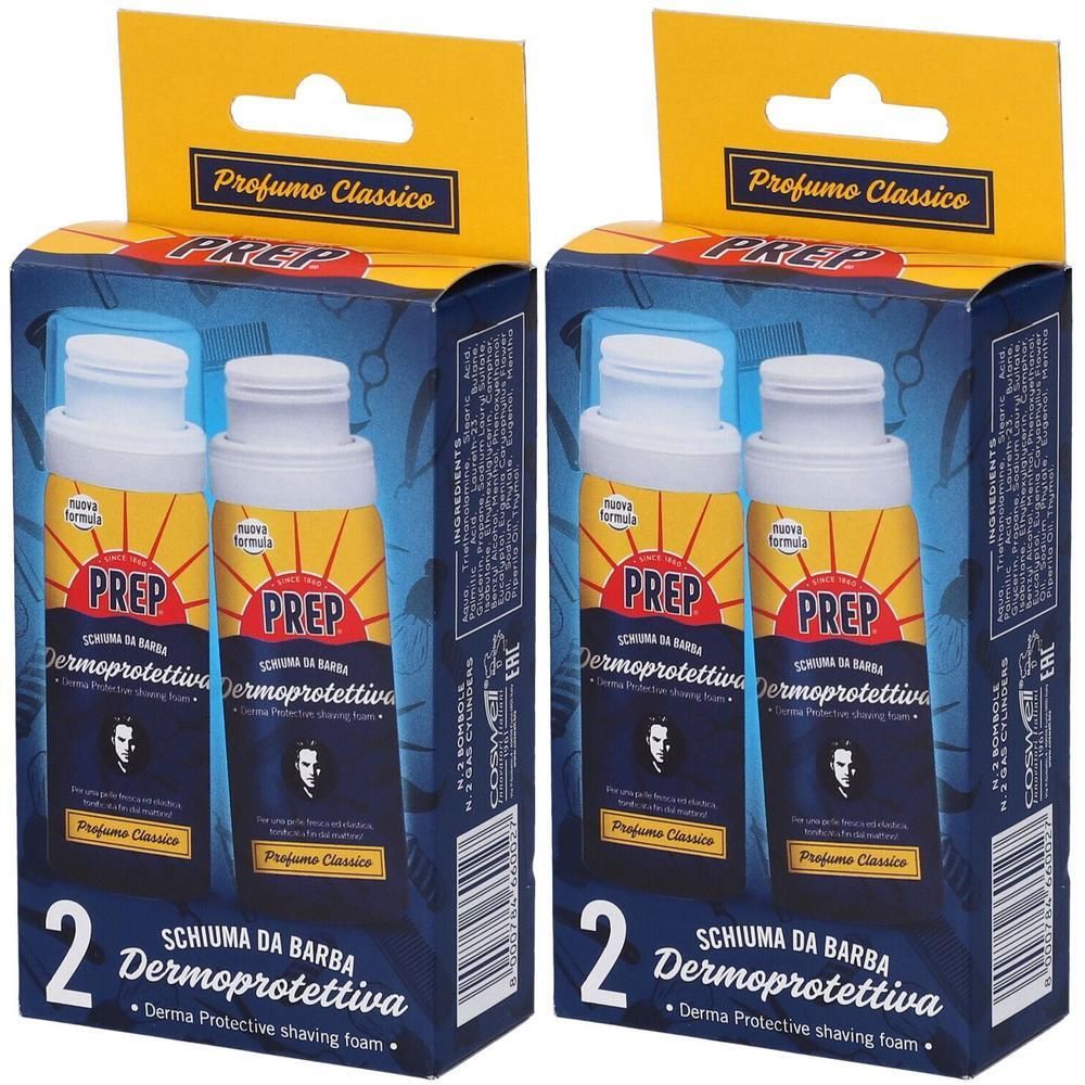 Prep Schiuma Barba Classica 2 Pezzi Da 50 Ml