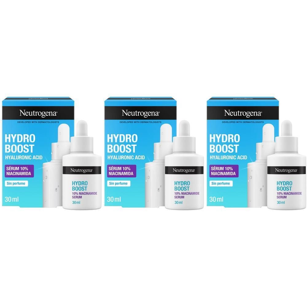 Neutrogena Hydro Boost 10% Niacinamide Siero, Siero idratante viso per una pelle luminosa, Siero viso Acido Ialuronico e 10% Niacinamide, Siero esfoliante viso per tutti tipi di pelle, 30 ml
