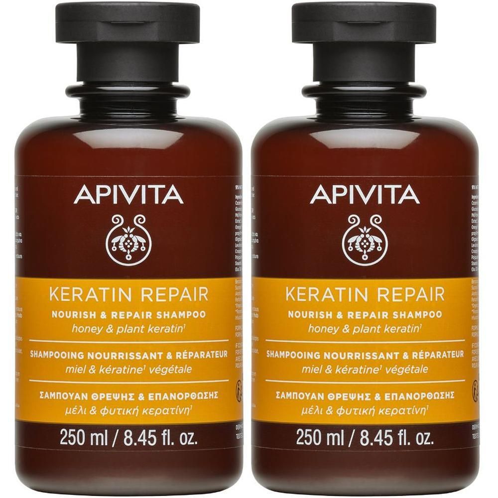 Apivita Keratin Repair Shampoo Nutriente e Riparatore per capelli secchi e danneggiati