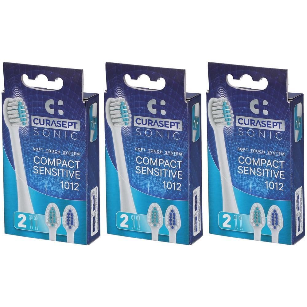 Curasept Testine Ricambio Spazzolino Sonic Compact Sensitive 1012