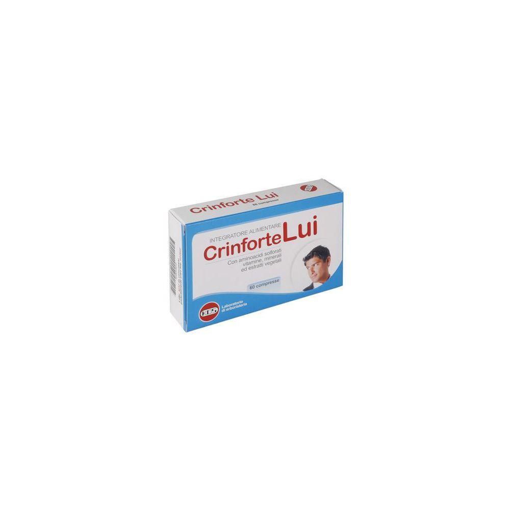 Confezione di KOS Crinforte Lui Compresse, integratore alimentare.