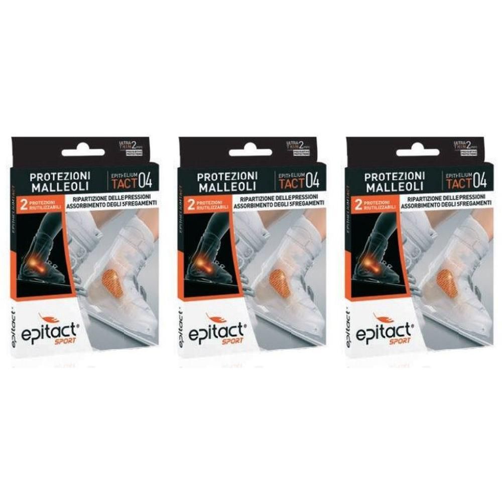 Tre confezioni di Protezioni Malleoli Epitact Sport, TACT 04, 2 pezzi.
