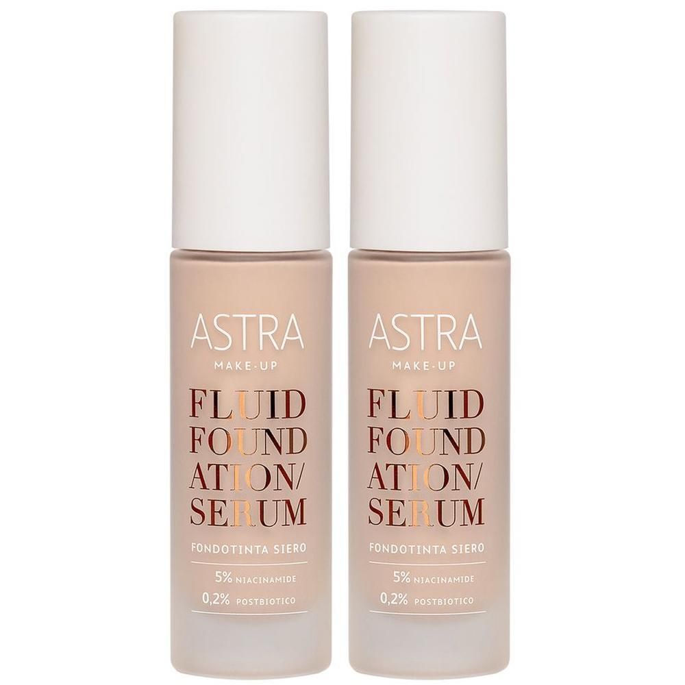 ASTRA Make-UP Fluid Foundation Serum - Fondotinta Siero Multifunzionale Tonalità 02