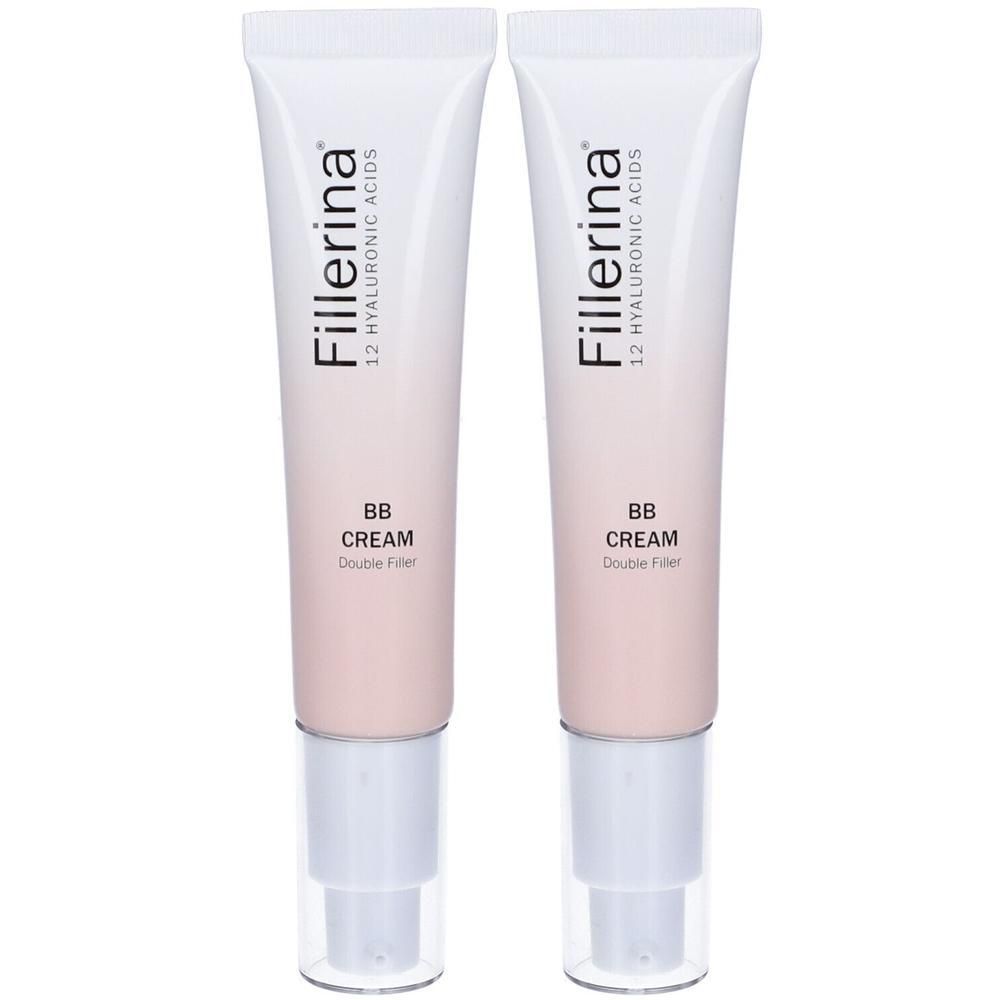 Due tubetti di Fillerina BB Cream Double Filler con 12 Acidi Ialuronici.