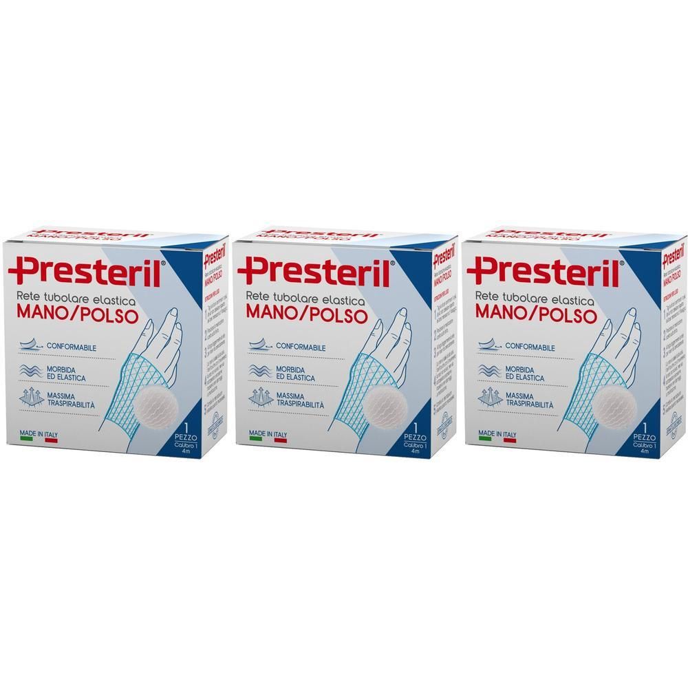 PRESTERIL Rete tubolare elastica N.  1 Mano/Polso 4 m tesi