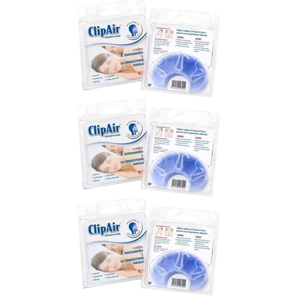 Clip Air Dilatatore Nasale 3 Pezzi Piccolo + Medio + Grande