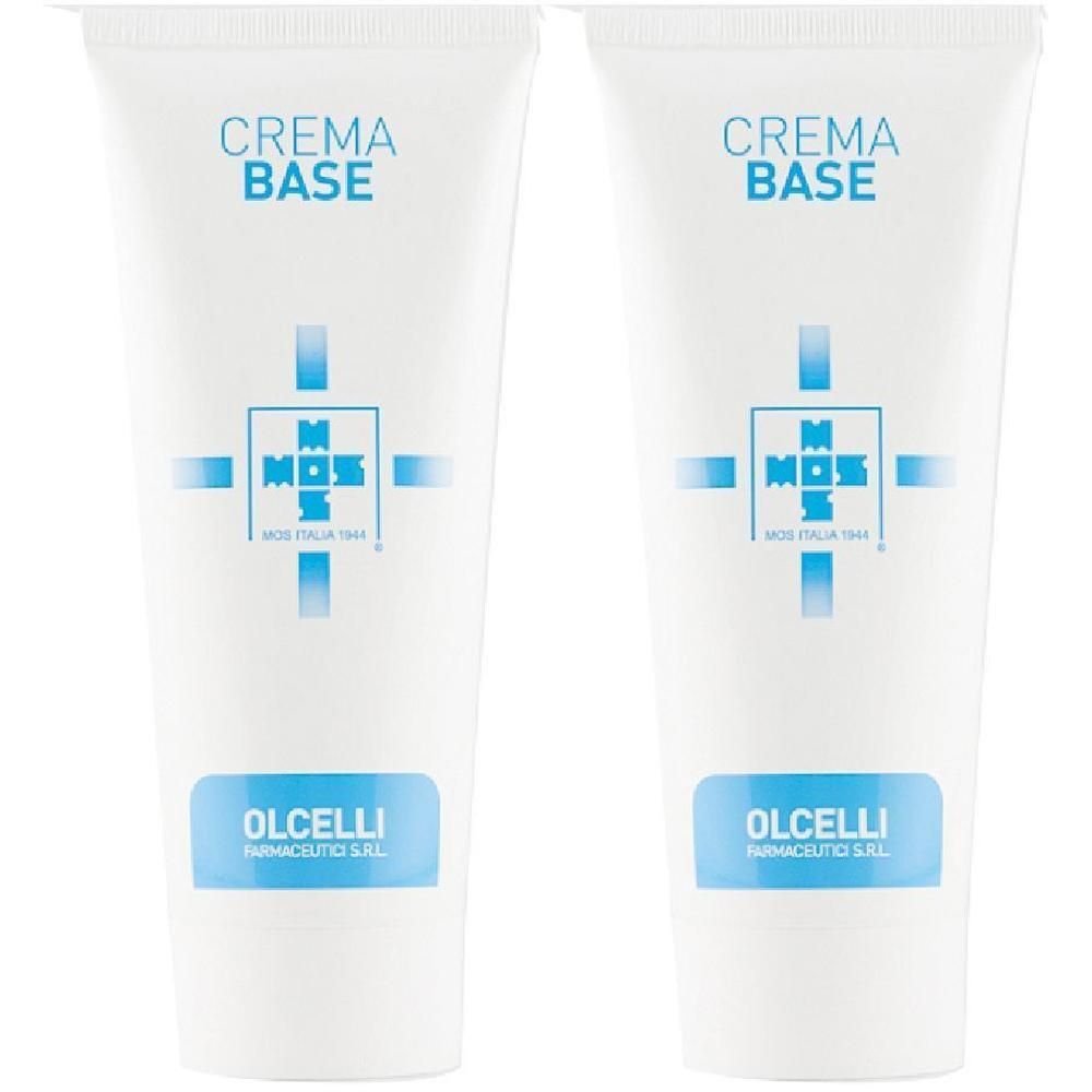 Due tubi bianchi con scritte e logo blu.