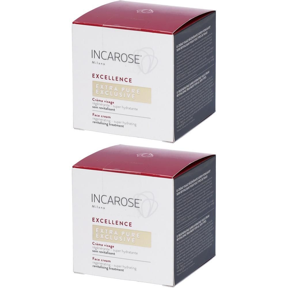 Due confezioni di crema viso Incarose Extra Pure Exclusive Excellence.