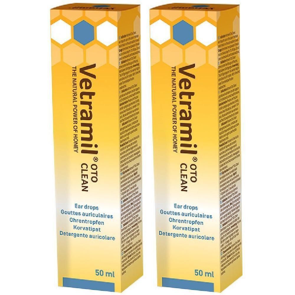 Due confezioni di gocce auricolari Vetramil Oto Clean.
