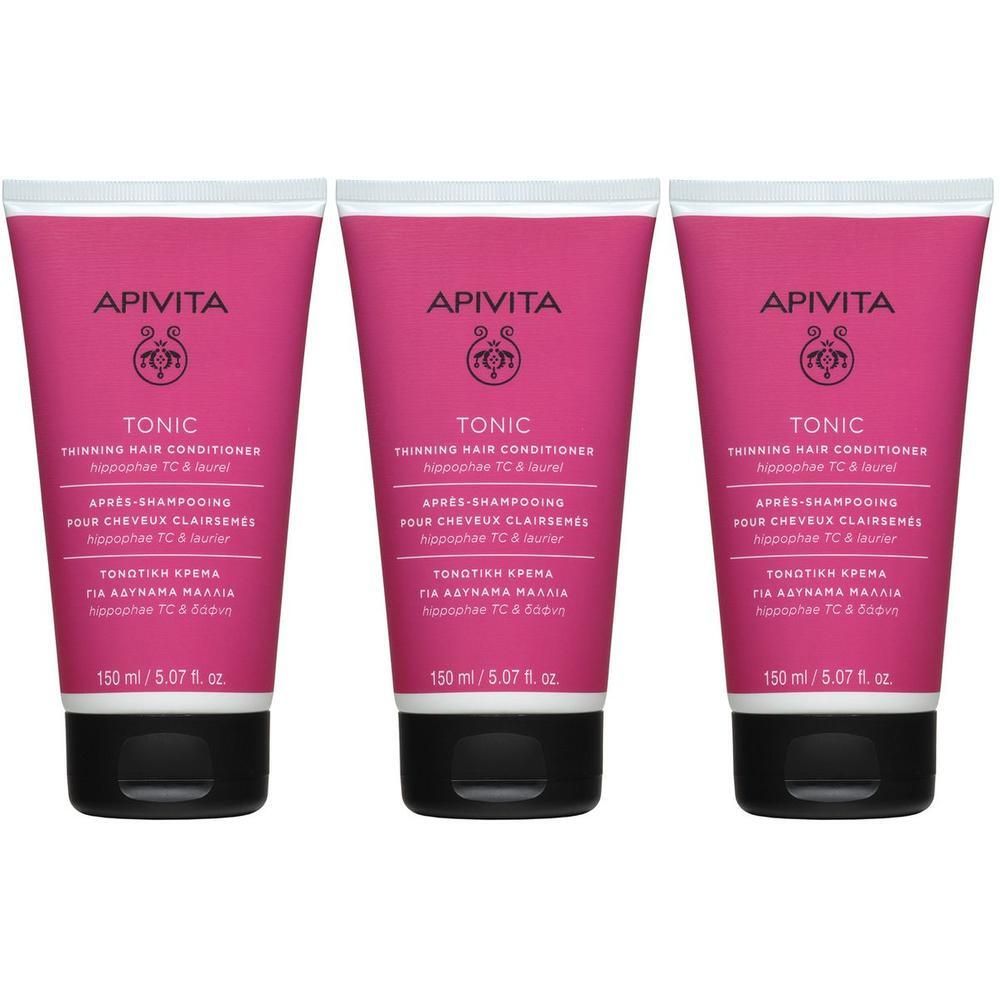 Apivita Tonic Balsamo Trattamento Tonificante, Volumizzante, Anticaduta, Capelli Fini