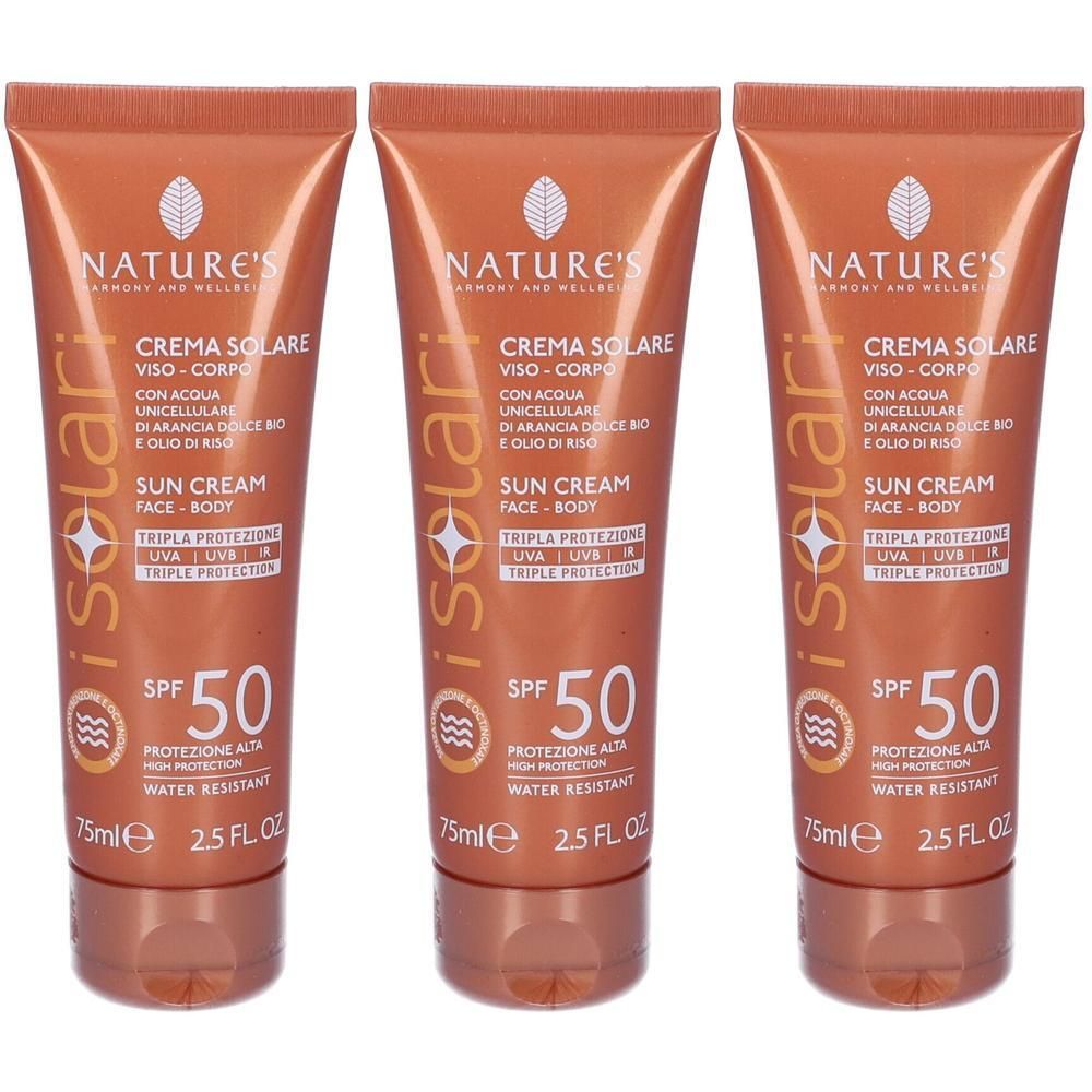 Nature'S I Solari Crema Viso Corpo Spf 50 75 Ml Edizione Limitata Travel Size