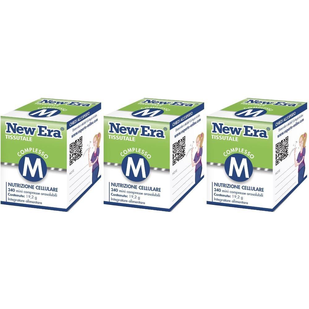 Tre confezioni New Era Tissutale, Complesso M. Contiene 240 mini compresse.