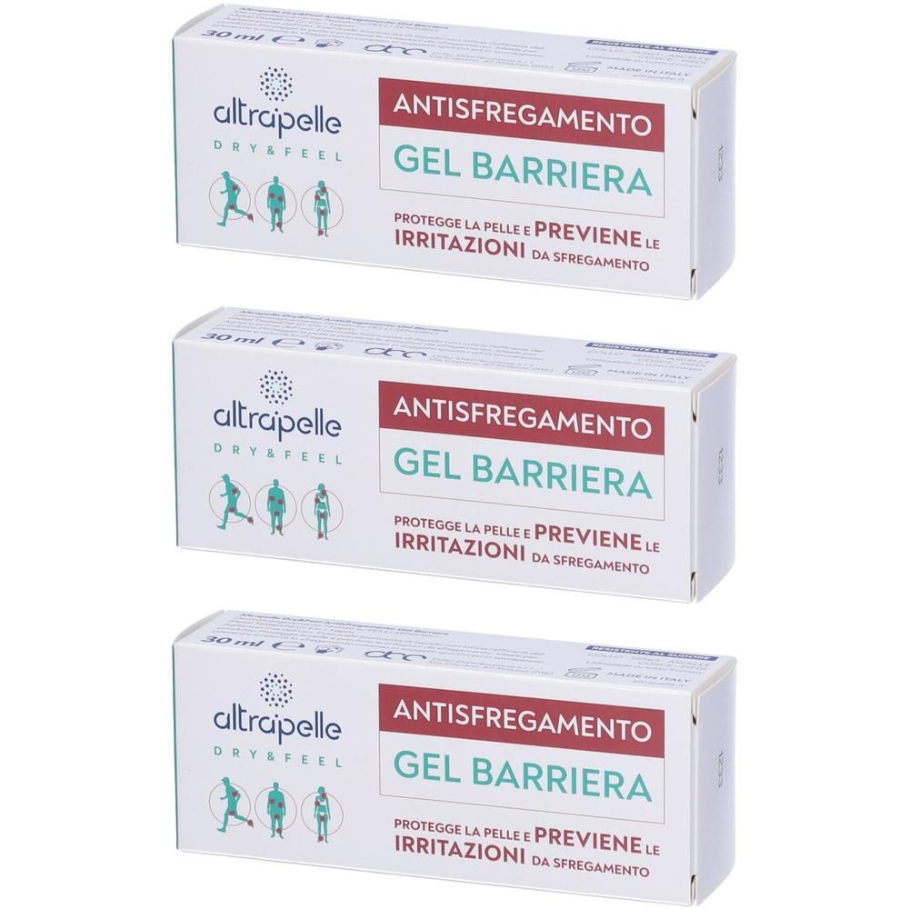Tre confezioni di AltraPelle Gel Barriera Antisfregamento.