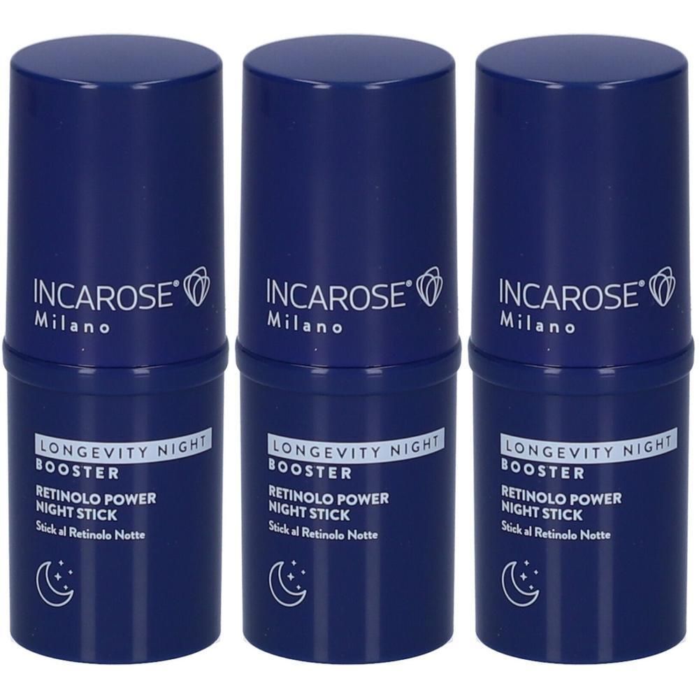 Tre stick blu Incarose Longevity Night Booster Retinol Power Night Stick.