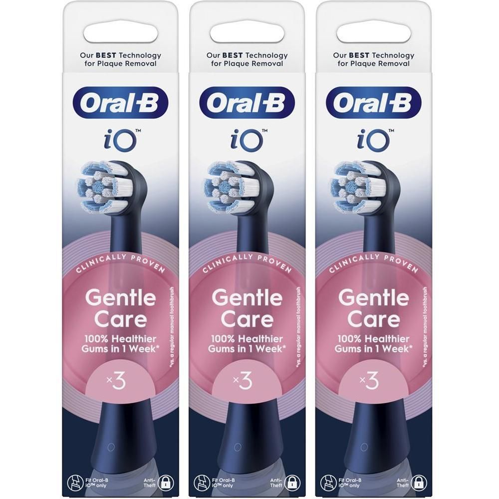 Oralb Power Ricarica Io Gentle Clean Black 3 Pezzi