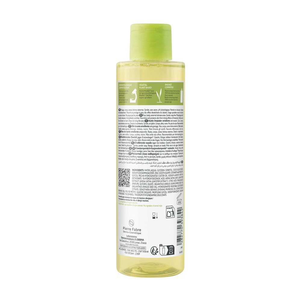 A-Derma Exomega Control Olio Lavante Emolliente Anti-grattage 200ml - Pelle secca a tendenza atopica, prurito