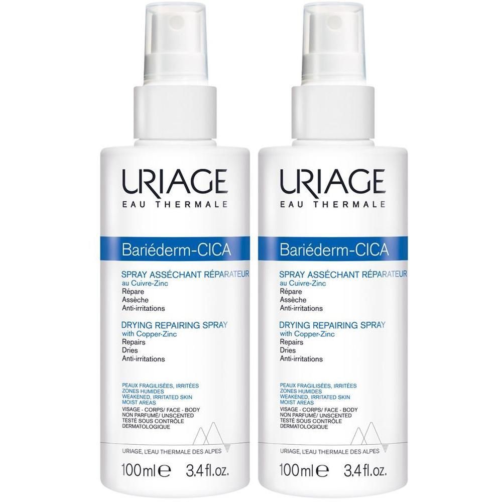URIAGE BARIEDERM CICA Spray assorbente riparatore, pelle irritata, zone umide, viso e corpo